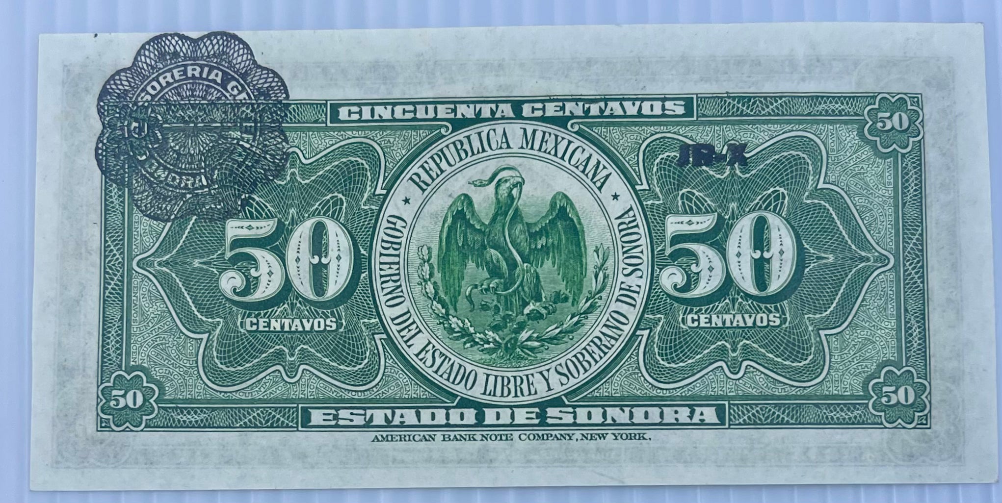Mexico 1915 50 Centavos P-S1070 UNC World Banknote
